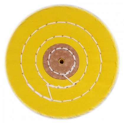 Yellow Impregnated Buff Stitched 4" x 40 Ply (100 x 14mm) - 1pc